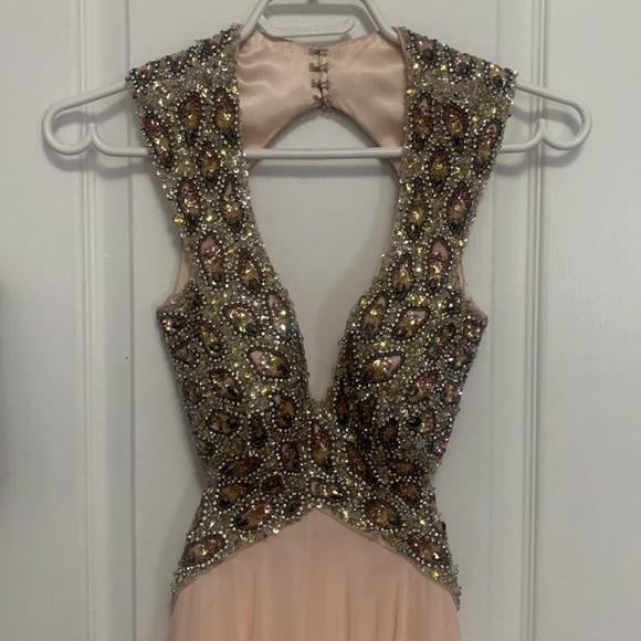 Jovani long open back dress - Picture 2 of 8